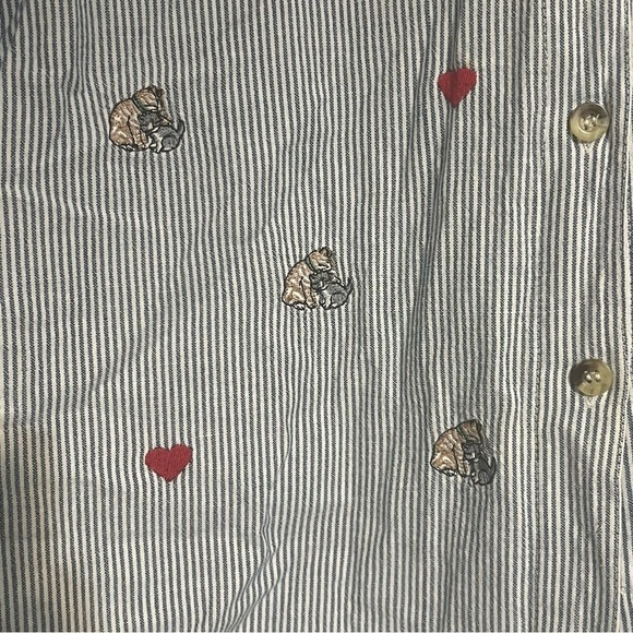 Vintage embroidered Cat button down blouse - Picture 3 of 11
